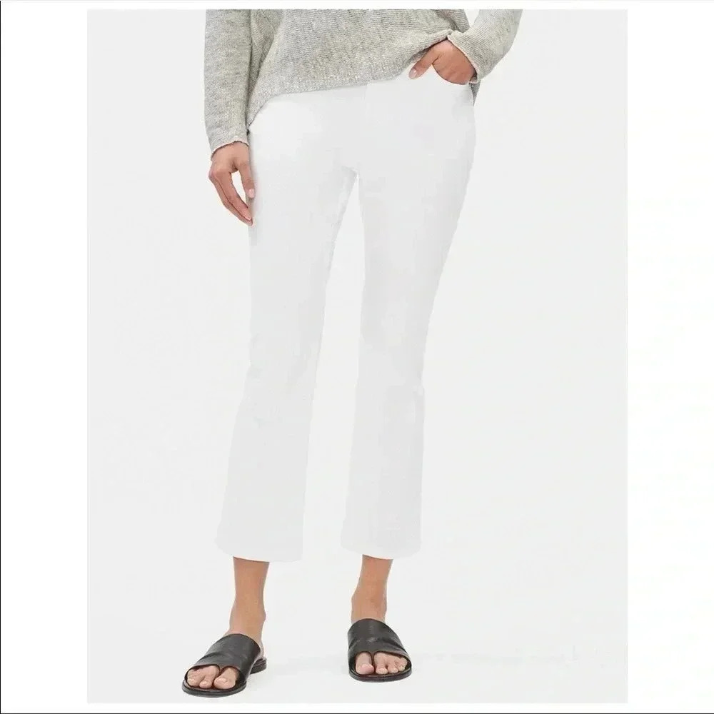 EILEEN FISHER Organic Cotton Boot-Cut Jean Size 2